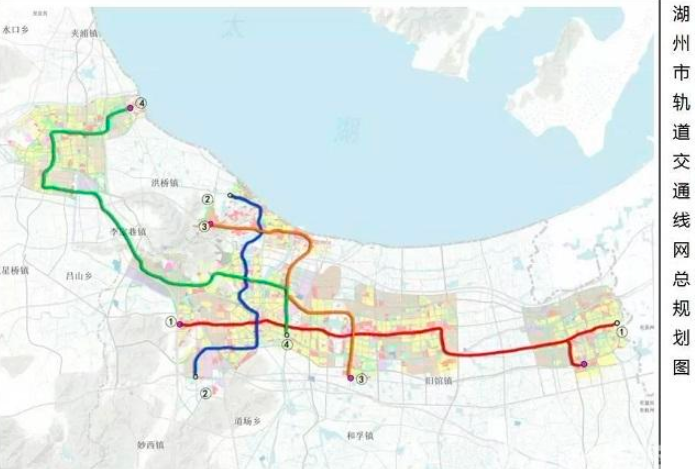 湖州1,2号轨道线路将开建,拟建4条地铁,走向已明确