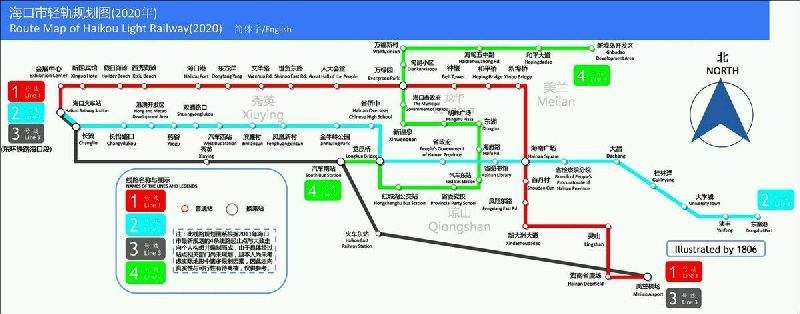 海口地铁轨道交通3号线(地铁)连接江东片区和水城片区.