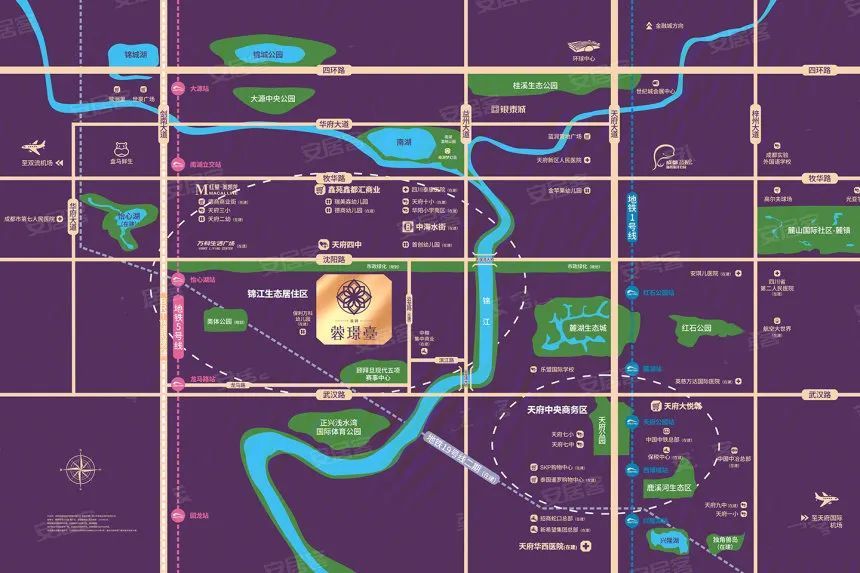 项目属于怡心湖片区,从地铁5号线怡心湖站出来,步行大约1.