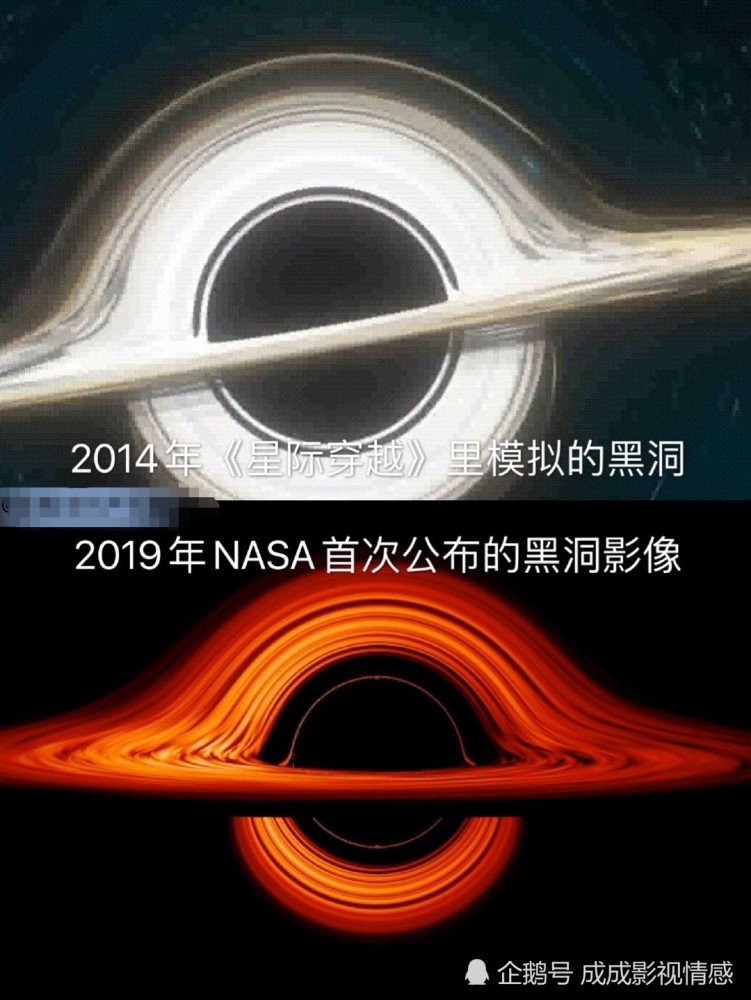 在影片《星际穿越》中想像出来的黑洞竟然和实际的黑洞极为相似!