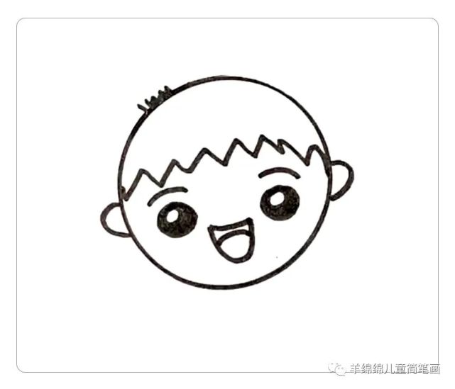 通过这幅画,你能学习不同表情,发型的画法,想一想,你