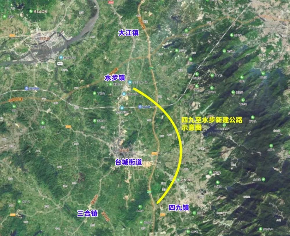 台山四九至水步将新建公路!双向四车道,总长16.547km!