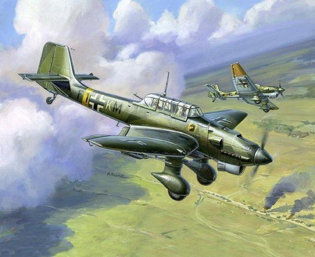 德军"斯图卡"俯冲轰炸机发挥了巨大威力