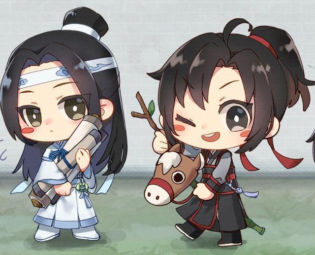 《魔道祖师》官博庆六一,贺图亮点十足,q版画风走向为治愈系