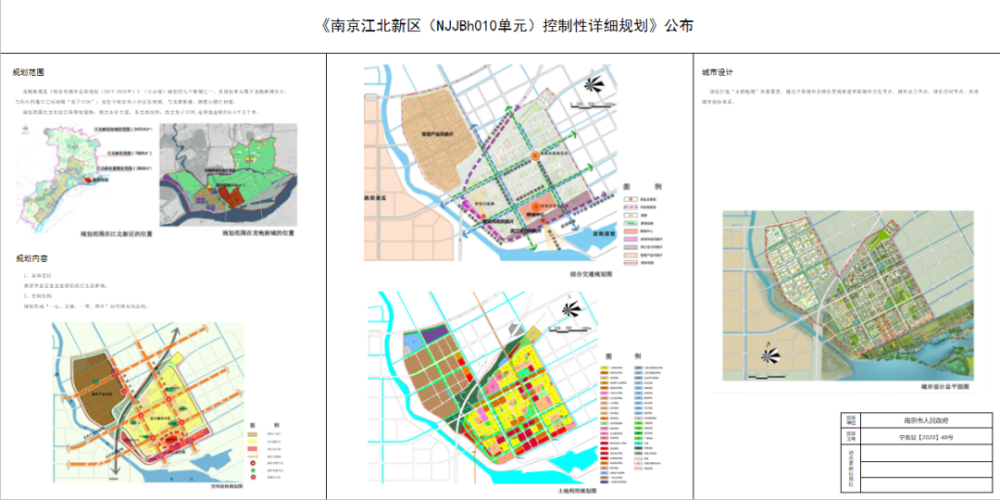 南京江北新区(njjba020单元)控制性详细规划njjba020-05规划管理单元