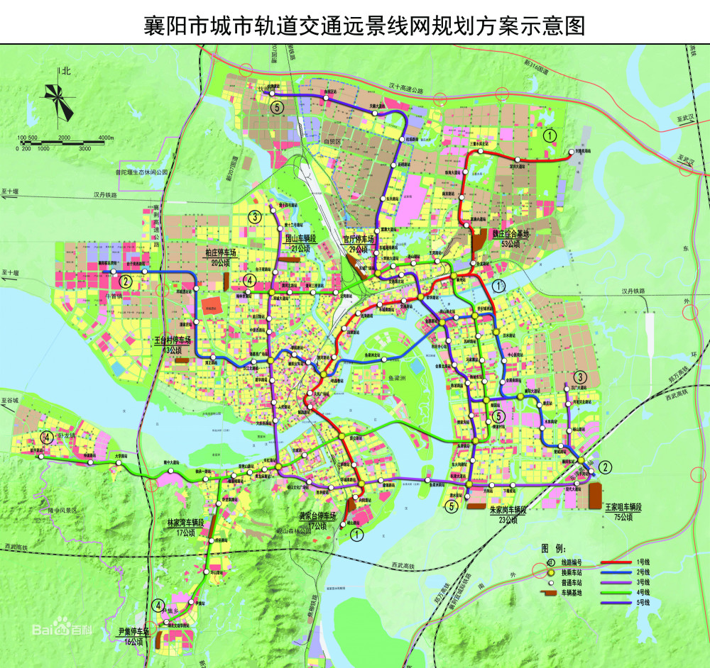 襄阳规划5条城市轨道交通,共计191.38千米