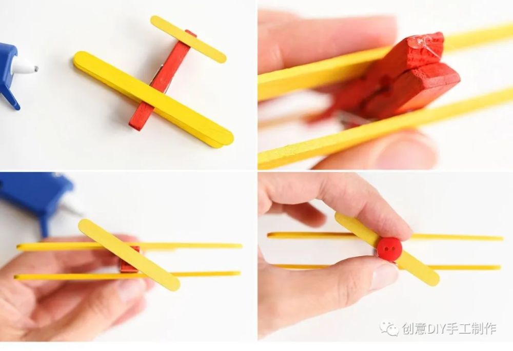 工具和材料:冰棒棍,笔刀,热熔胶或白乳胶 制作步骤如下图 材料和工具