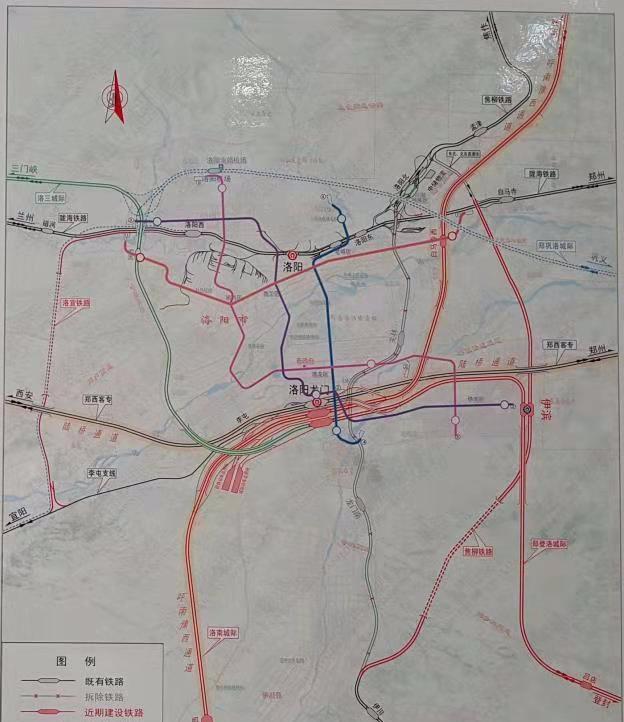 洛阳铁路枢纽总图,未来三十年的洛阳铁路规划