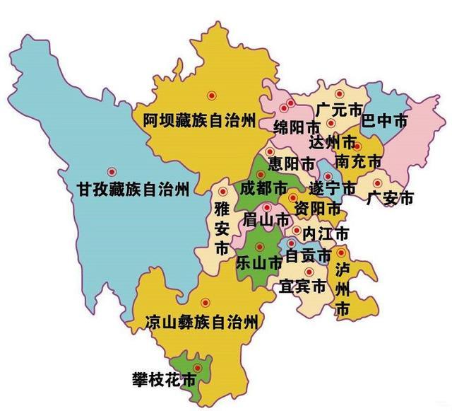 四川省内地图