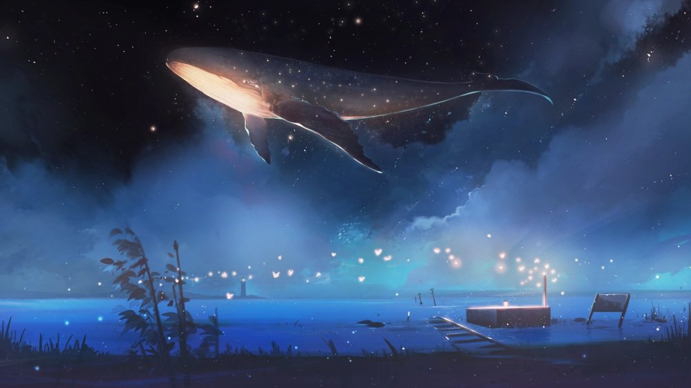 唯美动漫风景,美好就是星空与你