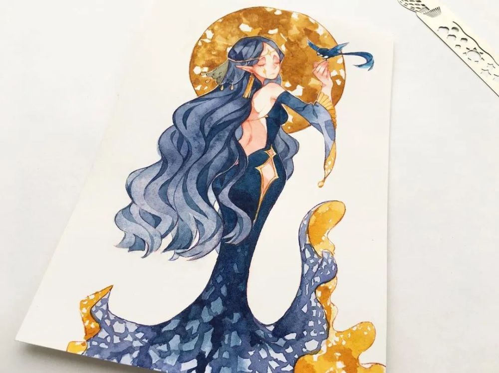 水彩画动漫绘画:美爆了的水彩动漫插画,赶紧收藏起来吧