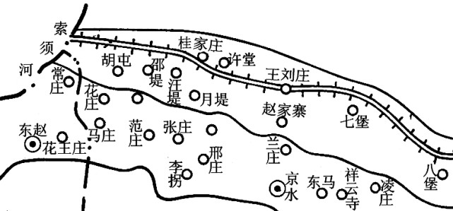 1916年,郑县地图,黄河大堤北部有桂家庄等村庄