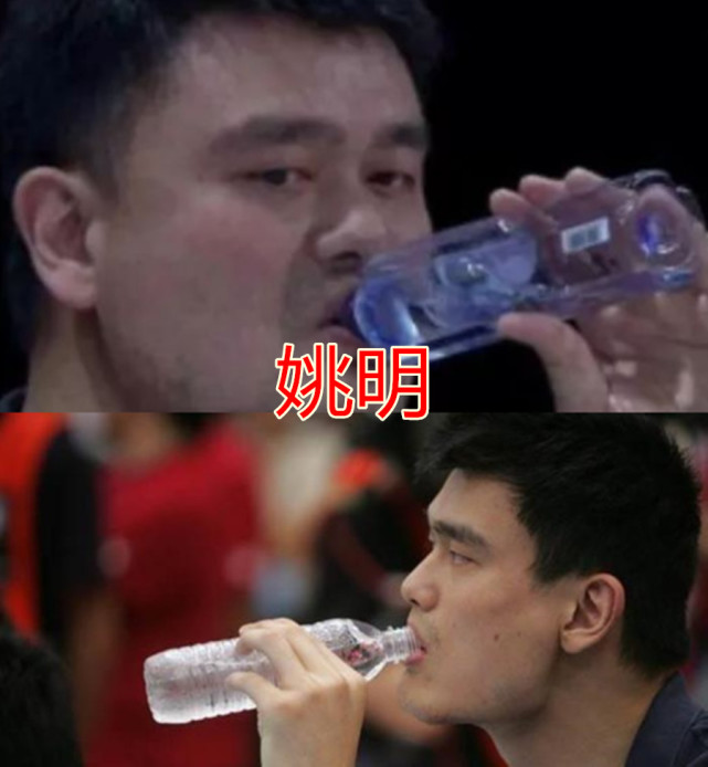 姚明喝水,奥尼尔喝水,科比喝水,看到伊巴卡:饮牛呢?