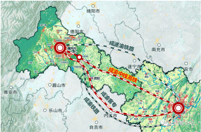 成渝双城经济圈高速铁路规划