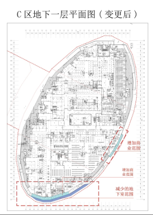 西海岸三圆新都心项目规划变更:c区地下一,二,三层图