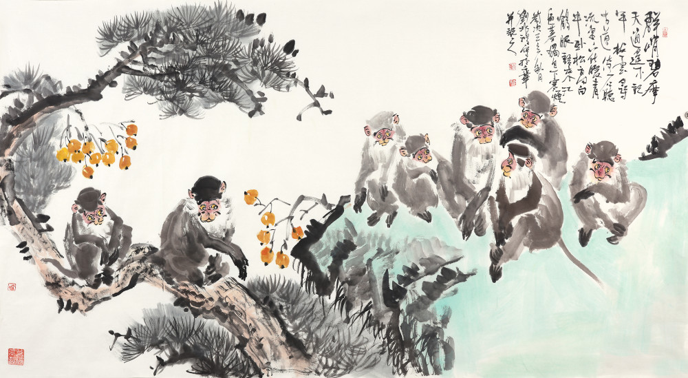 画猴名家刘兆鸿画猴要用人文造型手法表现