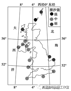 (1)指出英国潮汐能的分布特点,说明主要影响因素.