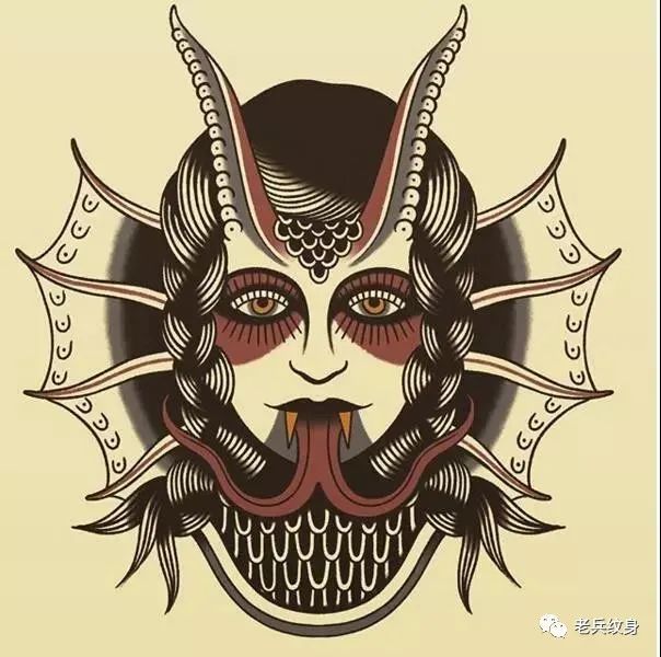 oldschool黑灰纹身手稿,oldschool纹身手稿 纹身素材——经典oldschool手稿