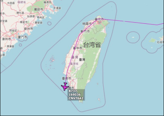 美军机的嚣张线路先经东海防空识别区又飞台湾省上空后穿越南海