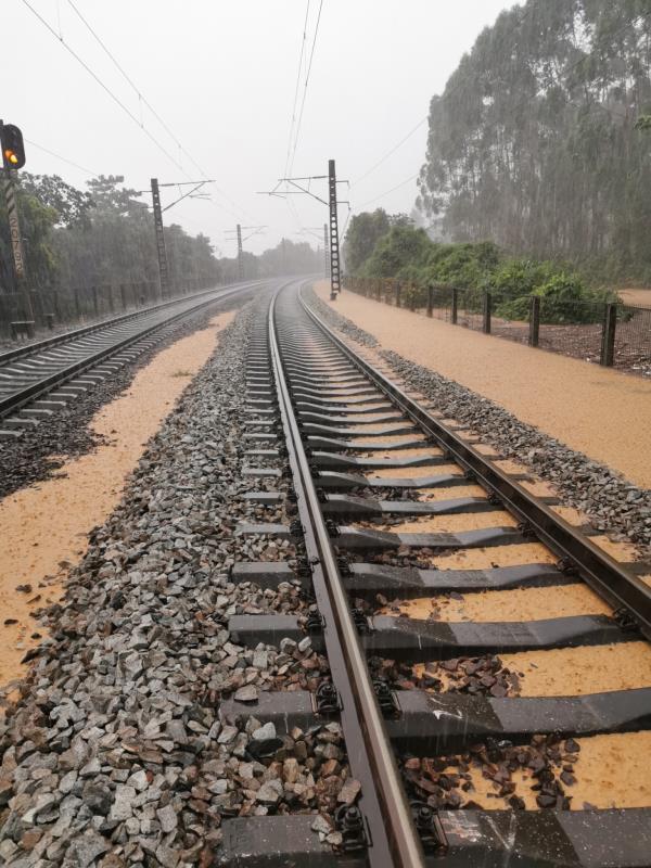 持续强降雨致京广线部分列车不同程度晚点,铁路部门利用高铁转运普铁