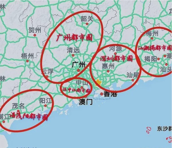 广东省5大都市圈,哪些有"钱"景,哪些靠吹?