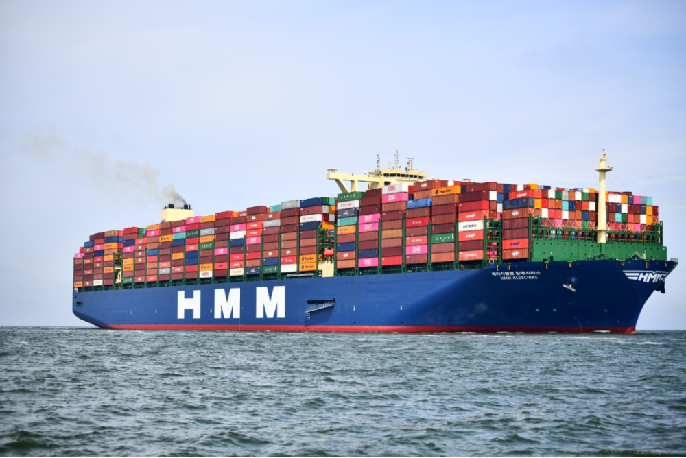 全球最大集装箱船hmmalgeciras轮世界巡游