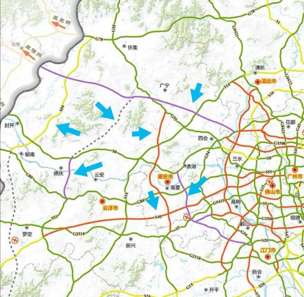 肇庆多条高速线路纳入省高速公路网规划!看看在哪些地方?