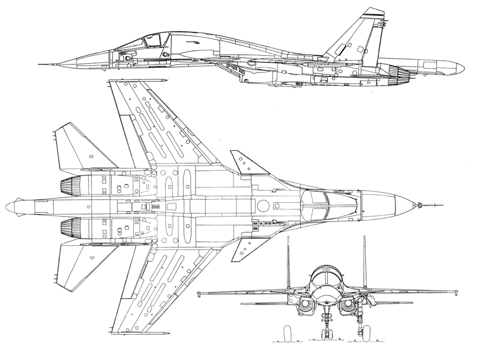 俄罗斯侧卫轰炸机,战斗机和轰炸机结合体,"鸭嘴兽"苏