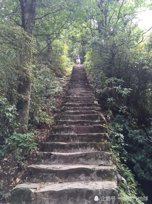 梵净山徒步登山的路