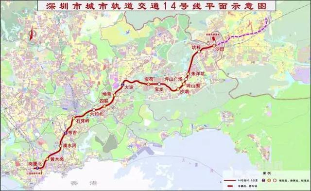 坪山中心区交通资源密集,高铁,地铁,云轨,高快速路将构成四维立体交通