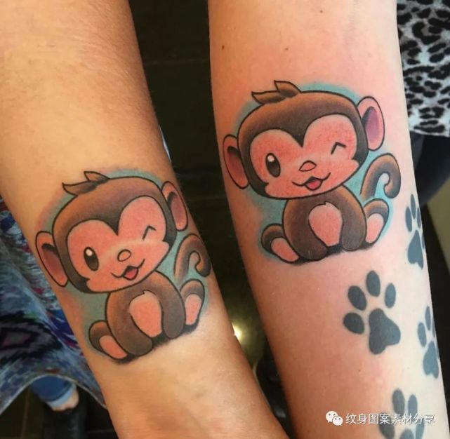 小猴纹身图案素材分享