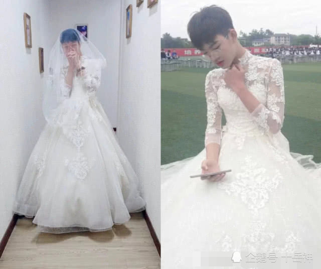 男孩穿婚纱_男孩穿内裤图片
