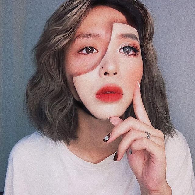可惜了！21岁越南小姐姐美妆照，明明长得很美，却把自己画得如此意外