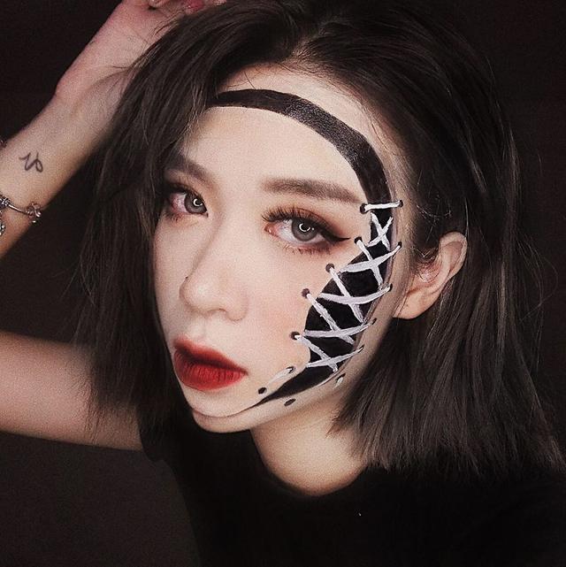 可惜了！21岁越南小姐姐美妆照，明明长得很美，却把自己画得如此意外