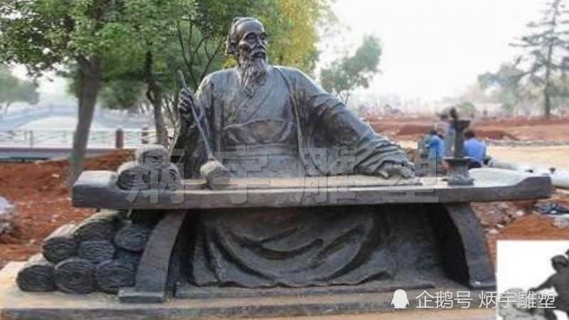古代名人雕塑,东汉末年医学家雕塑,医圣张仲景雕塑