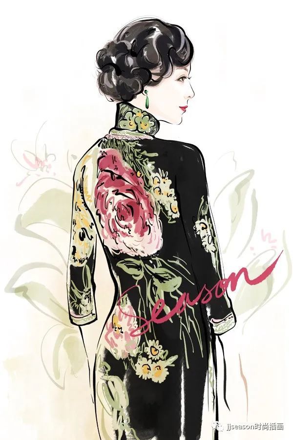 中国旗袍-服装设计效果图160款!