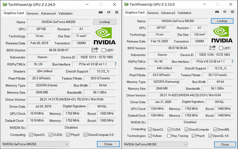 升级nvidia geforce mx350