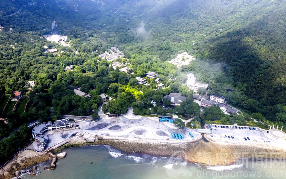 夏日崂山太清景区 林木葱郁建筑古朴别有一番意境