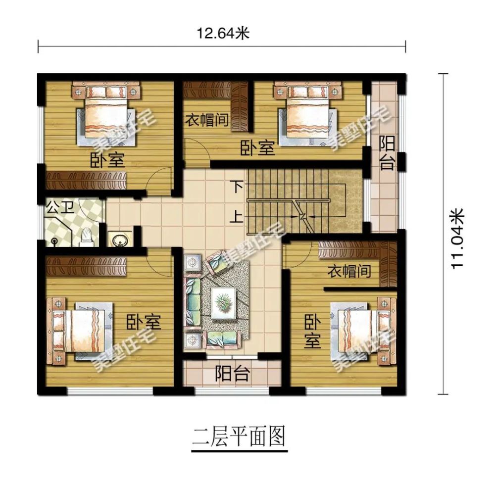 7栋120㎡二层别墅,小面积这样建不会错,每栋都是良心出品