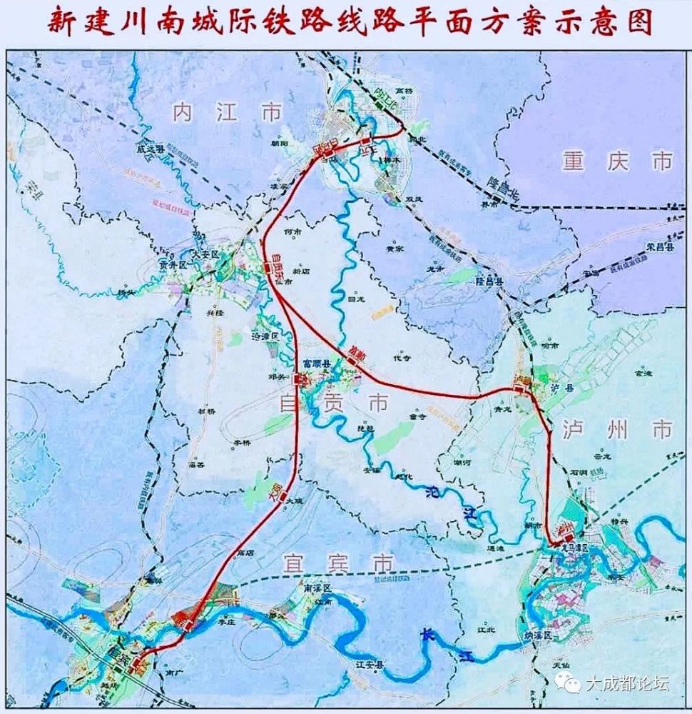 绵泸高铁来了!由两条城际铁路组成