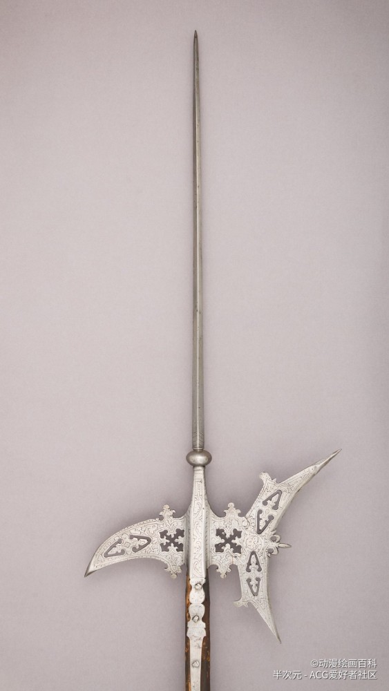 欧洲古董长矛和戟造型参考