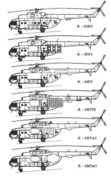 米-8/米-17"河马"直升机,是苏联直升机的经典了,至今