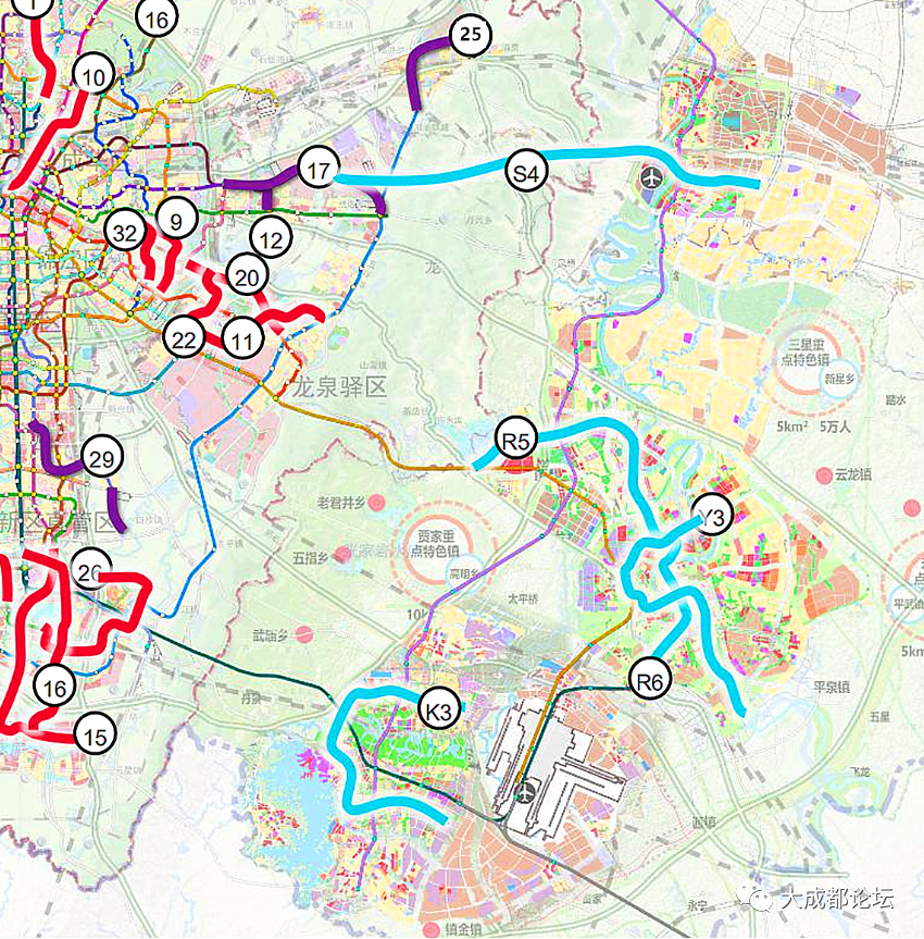 成都东部新区及资阳方向轨道交通网络规划