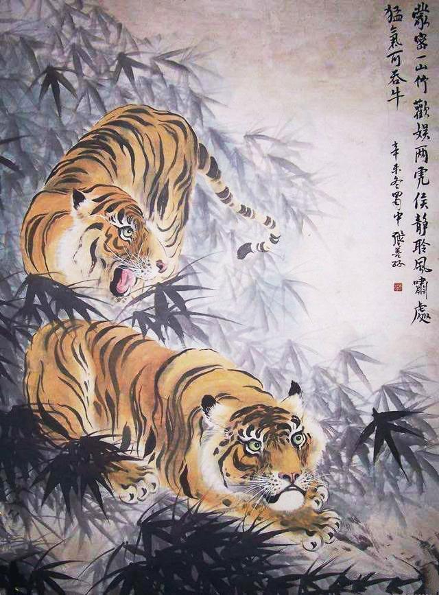 他把老虎画成520斤的肥猫引来45万粉丝点赞网友这虎真胖