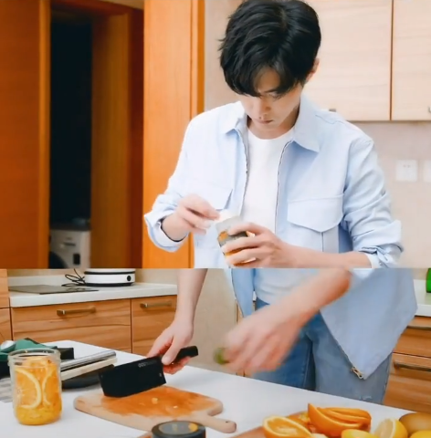 肖战在家做饮料喝，看清他一次性放水果数量，原谅我没见过世面