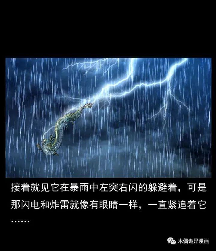 雷雨交加之夜,村民发现一条龙飞天渡劫,村民下地时龙已经奄奄一息