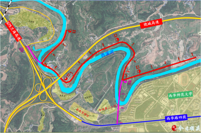 南充:双向6车道!西河南侧将修建滨河路,预计7月开建!