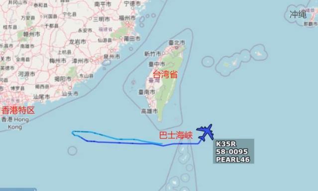 美kc-135窜入我台湾西南空域 台媒:歼-10也进入台湾西南