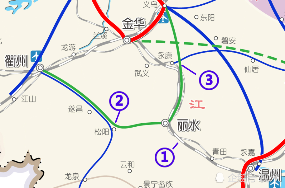 将有3条高铁(其中新增两条城际铁路),遂昌,松阳将迈入高铁时代,而龙泉