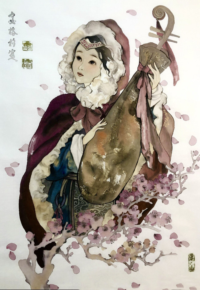 国内优秀画家的女性人物国画作品